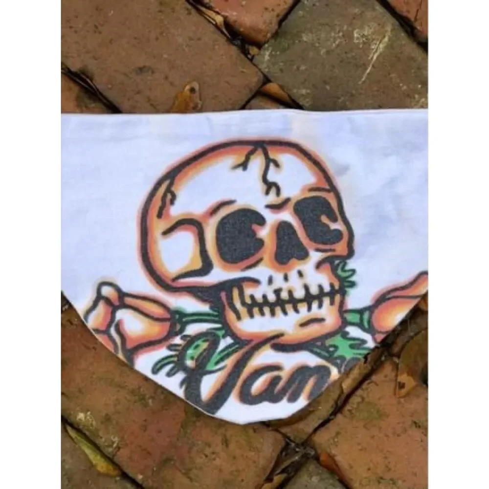 Upcycled T-Shirt Dog Bandana | Eco Friendly Graphic Pet Scarf | Choose Style